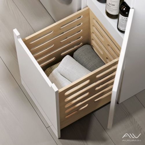 Тумба с раковиной Alavann Cosmetic ALV1039000 100х50 напольная цвет белый - фото 3