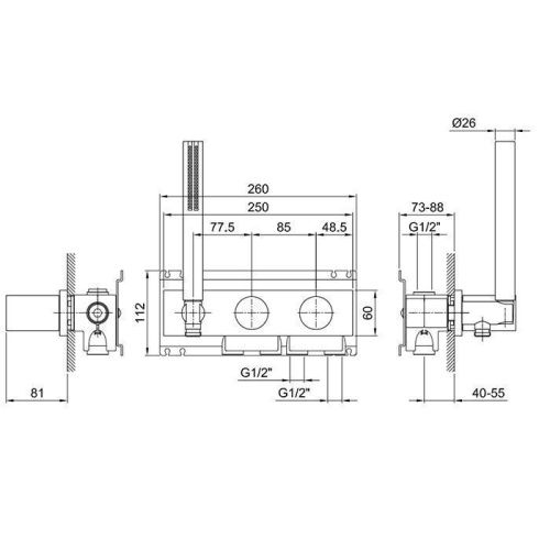 Внутренняя часть смесителя для душа Fantini Milano 22 00 D184A - фото 2