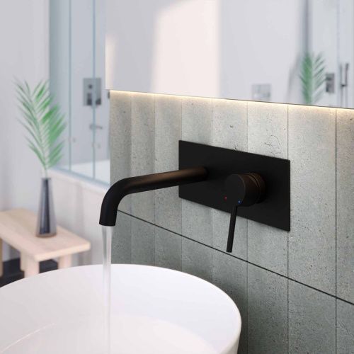 Смеситель для раковины Berges VENTAS 76010 встраиваемый в стену черный - фото 5