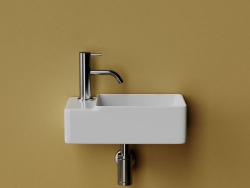 Раковина из сантехнического фарфора Ceramica Nova ELEMENT CN5046 40х20 подвесная цвет белый 1 отверстие под смеситель - фото 5