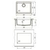 Кухонная мойка LeMark Sinara 540-u 9910075 55х40 цвет серый поверхность матовая