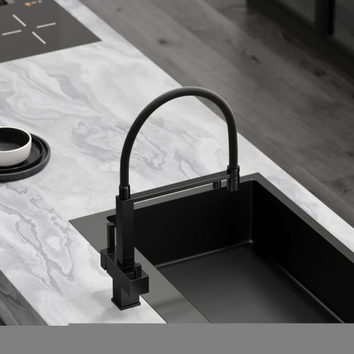 Смеситель для кухни Sancos Moro SC4006MB на мойку черный - фото 4