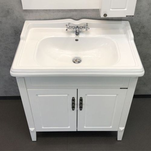 Тумба с раковиной Comforty Палермо 00004139245CF 80х50 напольная цвет белый - фото 5