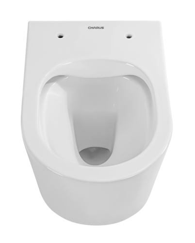 Унитаз подвесной CHARUS TORRE BIANCA EWC700-130W белый с сиденьем микролифт безободковый каскадный смыв - фото 3