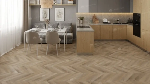 Кварцвиниловая плитка Alpine Floor Chervon Alpine LVT ECO 20-6 Дуб Синистра Chevron толщина 0.25 см 43 класс 555х127 - фото 2
