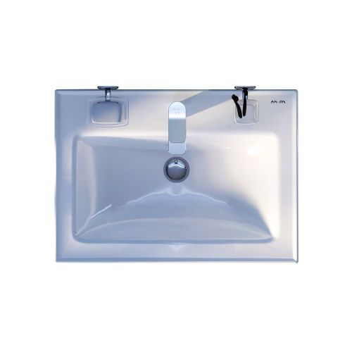 Раковина из сантехнического фарфора Am.Pm X-Joy M85AWCC0652WG64 60х50 встраиваемая цвет белый 1 отверстие под смеситель - фото 2