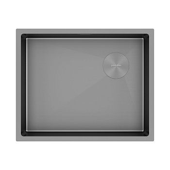 Кухонная мойка Paulmark NEXT-SKEW 54 UNI PM885444-MG 55х45 цвет серый поверхность матовая