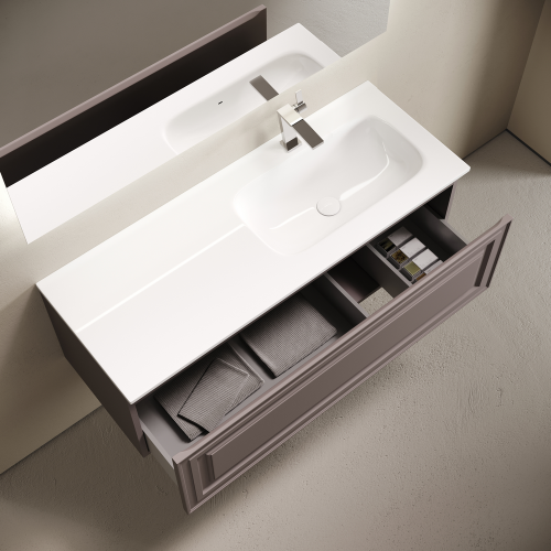 Тумба под раковину Sancos Very VR120RSM 120х40 подвесная цвет серый - фото 5