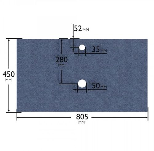 Столешница СанТа 900153 80х50 подвесная цвет серый - фото 4