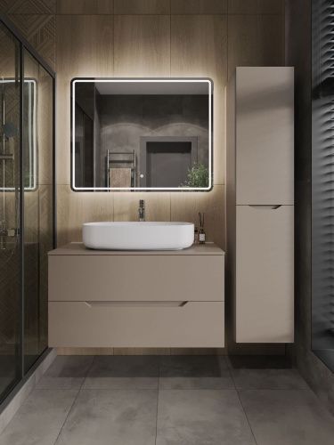 Тумба с раковиной Orange Line Li-100TuLMDF+B07-675W 100х50 - фото 5