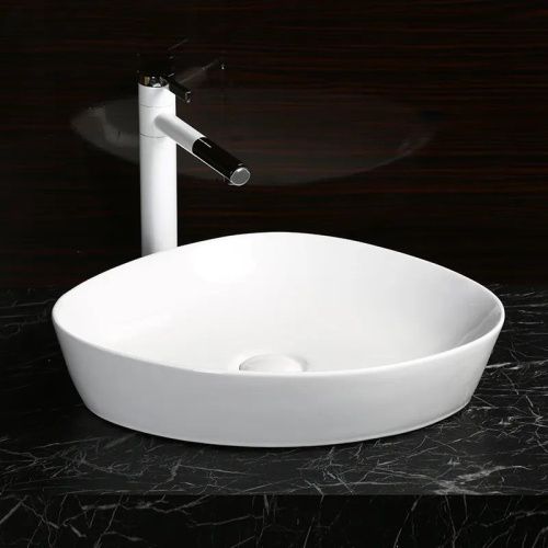 Раковина из сантехнического фарфора Cerutti SPA CR0021C 50х40 накладная цвет белый без отверстий под смеситель - фото 3