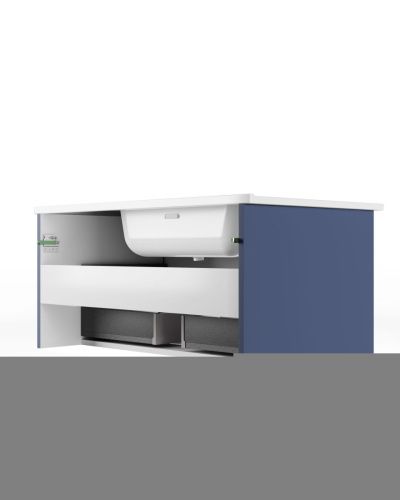 Тумба под раковину La Fenice Terra FNC-01-TER-BG-80 80х50 подвесная цвет синий - фото 2