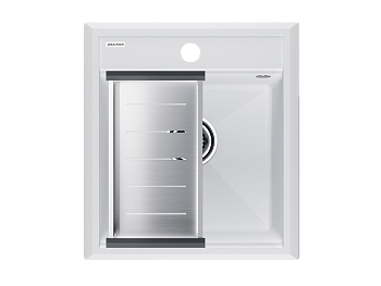 Кухонная мойка + коландер Paulmark PM114651-WH+A375-BS 45х50 цвет белый