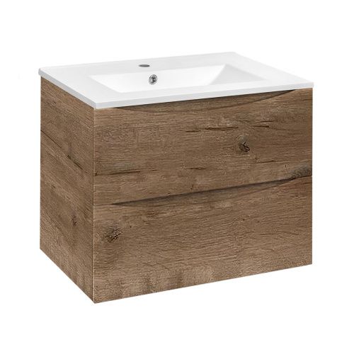 Тумба под раковину Vincea Mia VMC-2MC700VO 70х50 подвесная цвет коричневый - фото 2