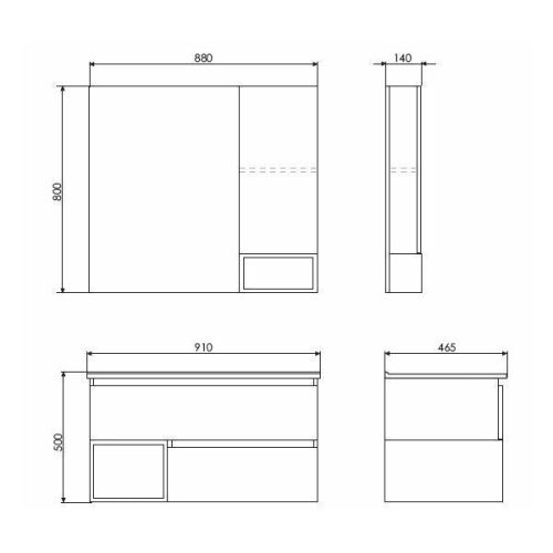 Зеркало-шкаф Comforty Турин 00004136265CF 90х80 подвесной цвет бежевый - фото 2