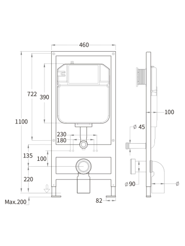 Инсталляция для унитаза WeltWasser WW BAMBERG 460 (10000010285) - фото 2