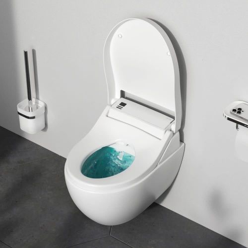 Унитаз подвесной Am.Pm Awe C111739SC белый с сиденьем микролифт душевой смыв - фото 4