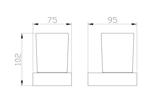 Стакан для зубных щеток с держателем Wonzon & Woghand LOTTE WW-8321-BGM - фото 2
