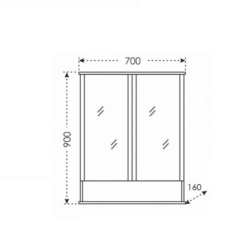 Зеркало-шкаф СанТа Вегас 700180 80х90 подвесной цвет белый - фото 3