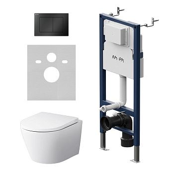 Комплект унитаз с инсталляцией с клавишей смыва Am.Pm Sense IS90238.741701