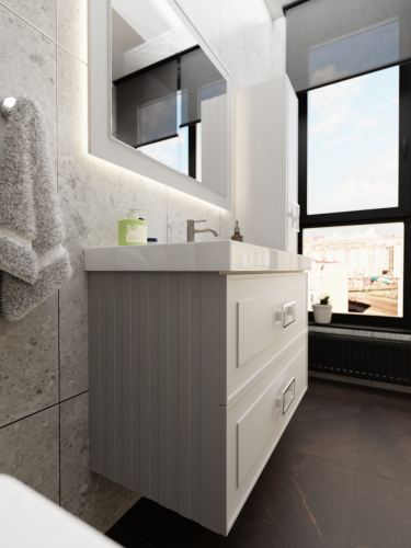 Раковина керамическая La Fenice Cubo CU.NN.100 100х50 накладная цвет белый 1 отверстие под смеситель - фото 2