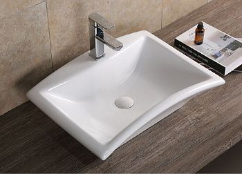 Раковина из сантехнического фарфора Cerutti SPA CR7096 60х40 накладная цвет белый без отверстий под смеситель