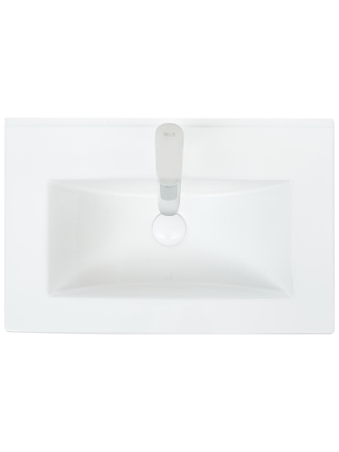 Раковина из сантехнического фаянса WeltWasser WW SK 10000005583 40 см встраиваемая цвет белый 1 отверстие под смеситель - фото 3