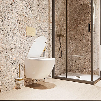 Унитаз подвесной Veconi Moro VMO-48T белый с сиденьем микролифт безободковый смыв торнадо