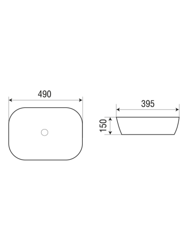 Раковина из сантехнического фаянса WeltWasser WW SK 10000004526 40 см накладная цвет оранжевый без отверстий под смеситель - фото 2