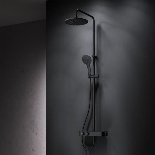 Душевая стойка Am.Pm Inspire V2.0 F0750A422 настенная цвет черный с термостатом