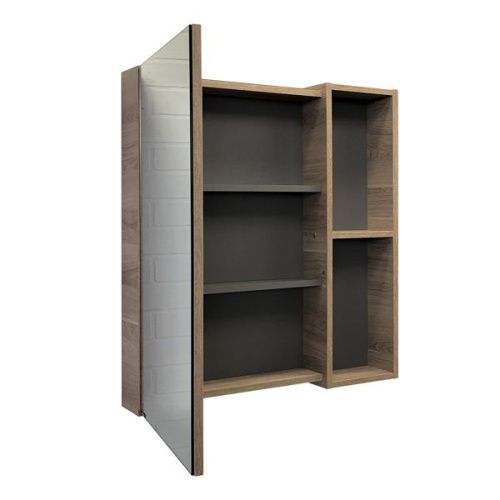 Зеркало-шкаф Comforty Дуэт 00-00009924CF 70х10 подвесной цвет коричневый - фото 4