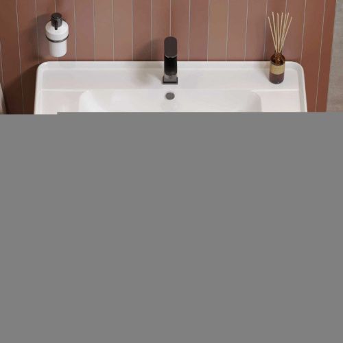 Тумба с раковиной Alavann Berta ALV0969000 80х50 подвесная цвет белый - фото 4