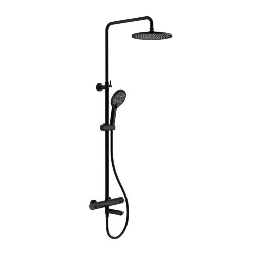 Душевая стойка Splenka S223.26.06 настенная цвет черный с термостатом - фото 2