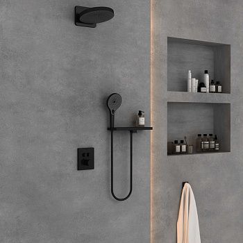 Душевая система Vincea VSFW-3I21T1RMB встраиваемая в стену цвет черный с термостатом