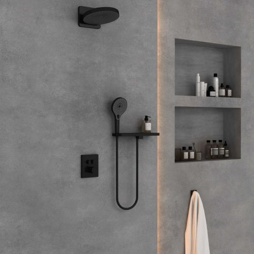 Душевая система Vincea VSFW-3I21T1RMB встраиваемая в стену цвет черный с термостатом