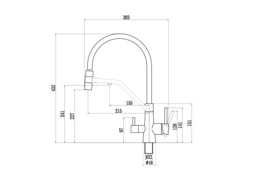 Смеситель для кухни Fmark FS1462-H01 на мойку черный - фото 2