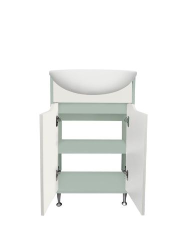 Тумба под раковину Runo Эконова 00-00004656 50х30 напольная цвет белый - фото 3