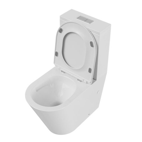 Унитаз напольный с бачком Grossman Торнадо GR-4458SQ белый с сиденьем микролифт безободковый смыв торнадо - фото 3