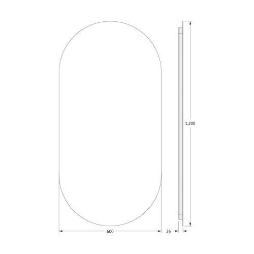 Зеркало с подсветкой Defesto OPTI DF 2906 60х120 подвесное - фото 2