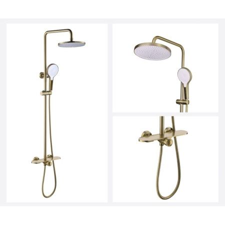 Душевая стойка Bronze de Luxe 80112CG настенная цвет золото