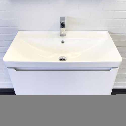 Тумба с раковиной Comforty Арзамас 00-00017177CF 80х50 подвесная цвет белый - фото 5