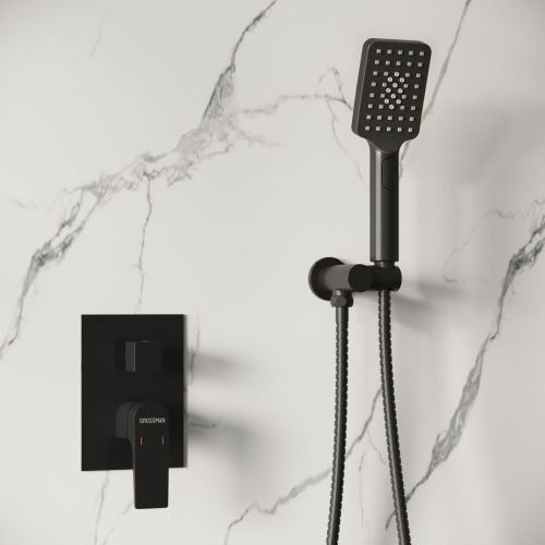 Душевая система Grossman Classic 501.K35.04.210 встраиваемая в стену цвет черный - фото 5