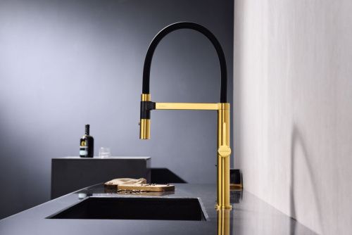 Смеситель для кухни Paulmark LEADER Le214101-BG на мойку золото - фото 2