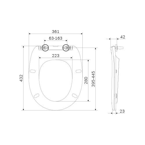 Крышка сиденье Am.Pm Sense C747855WH - фото 3