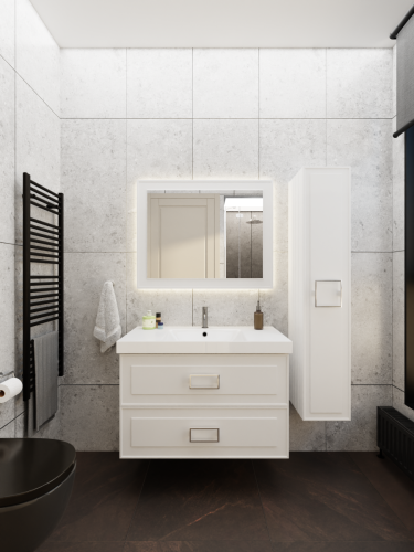 Тумба с раковиной La Fenice Cubo TWIN NFNC-01-CUB-B-100-2-3-100 100х50 подвесная цвет белый - фото 3