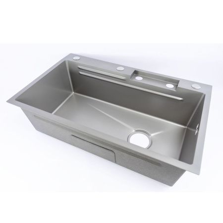 Кухонная мойка Fmark FSC003T 75х45 цвет серый поверхность матовая