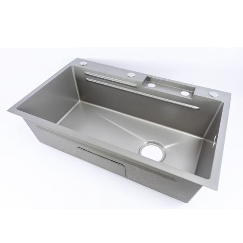 Кухонная мойка Fmark FSC003T 75х45 цвет серый поверхность матовая - фото 3
