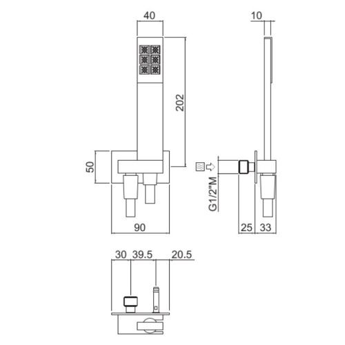 Душевой гарнитур Carimali MyDream 66710-CR настенный хром - фото 2