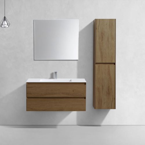 Тумба под раковину Vincea Luka VMC-2L100TO 100х50 подвесная цвет коричневый - фото 3