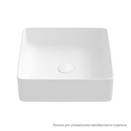 Раковина из сантехнического фарфора Iddis Slide SLIWM01i27 40х40 накладная цвет белый без отверстий под смеситель - фото 2